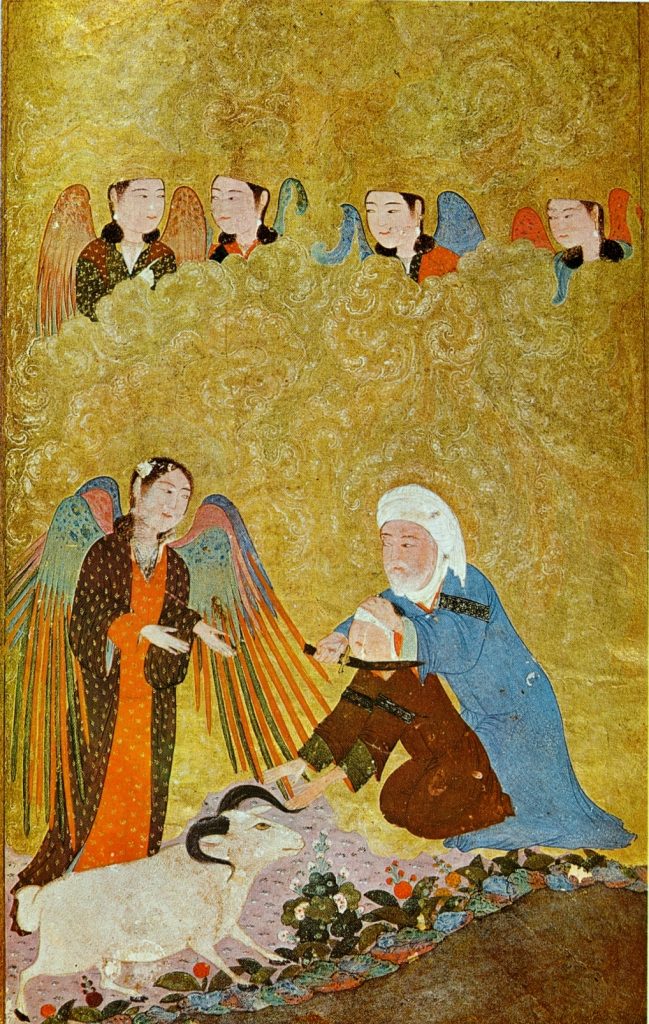 Why do Muslims sacrifice animals on Eid al-Adha (Bakra Eid)? ibrahims sacrifice in timurid anthology reason for eid al adha 649x1024 - Why do Muslims sacrifice animals on Eid al-Adha (Bakra Eid)?